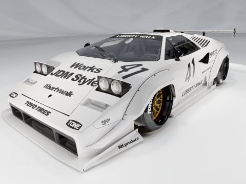 Lambo rghini Countach Liberty Walk 1988 3Dモデル