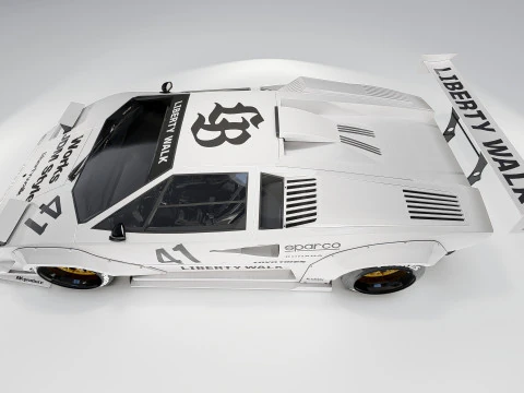Lambo rghini Countach Liberty Walk 1988 3D Model