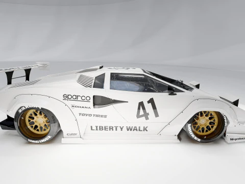 Lambo rghini Countach Liberty Walk 1988 3D Model