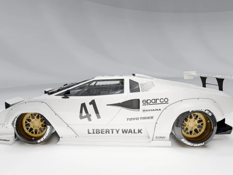 Lambo rghini Countach Liberty Walk 1988 3D Model