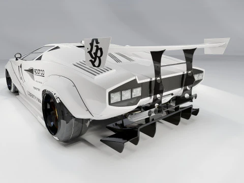 Lambo rghini Countach Liberty Walk 1988 3D Model