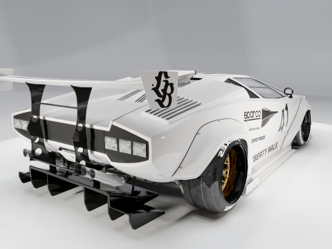 Lambo rghini Countach Liberty Walk 1988 3Dモデル