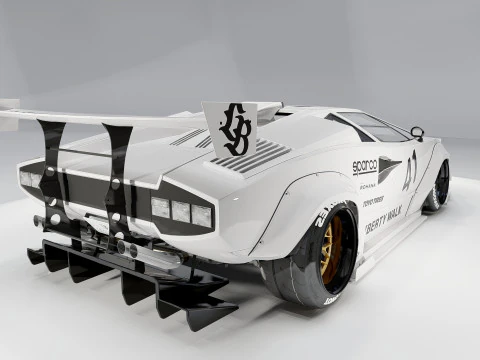 Lambo rghini Countach Liberty Walk 1988 3D Model