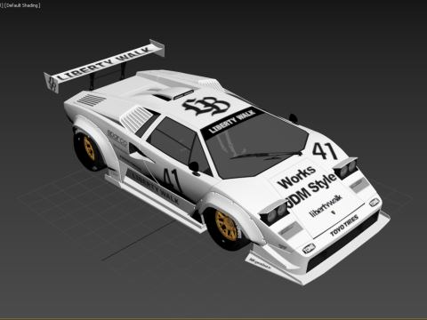 Lambo rghini Countach Liberty Walk 1988 3Dモデル