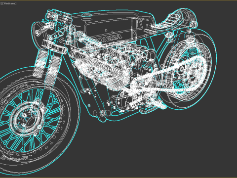 Honda CB750 3D-Modell