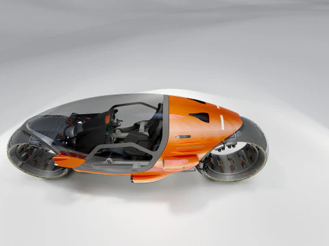 Sci-Fi Futuristic Motorcycle 3D Model