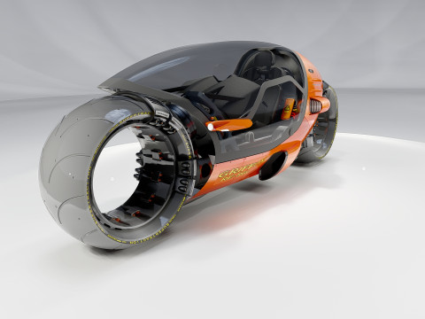 Sci-Fi Futuristic Motorcycle Modello 3D