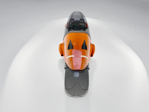 Sci-Fi Futuristic Motorcycle 3D Model