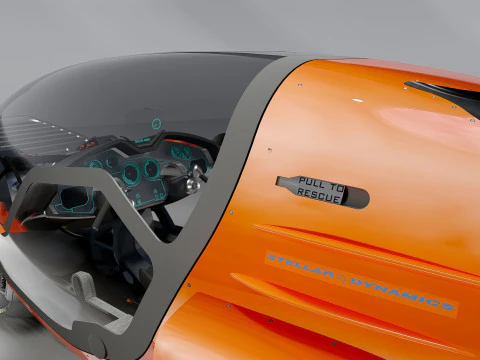 Sci-Fi Futuristic Motorcycle 3D Model