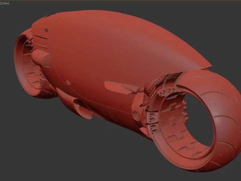 Sci-Fi Futuristic Motorcycle 3D Model