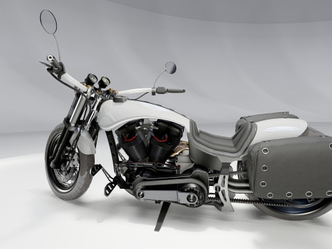 Custom Chopper Motorcycle 3D-Modell