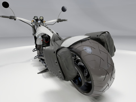 Custom Chopper Motorcycle 3D-Modell