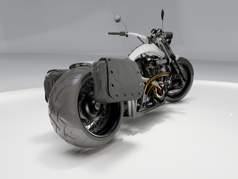 Custom Chopper Motorcycle 3D-Modell