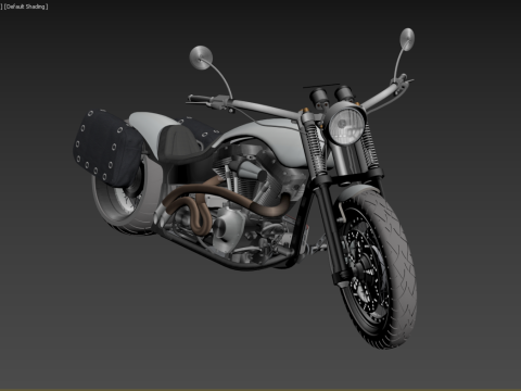 Custom Chopper Motorcycle 3D-Modell