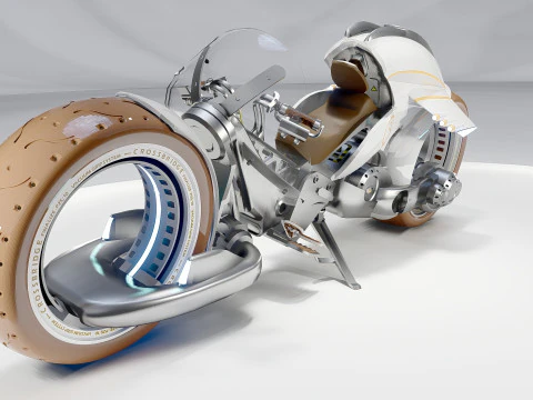 Futuristic Motorcycle 2 3D Model