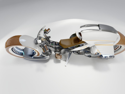 Futuristic Motorcycle 2 Modèle 3D