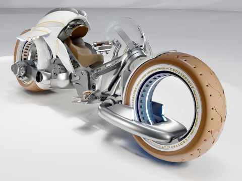 Futuristic Motorcycle 2 Modèle 3D