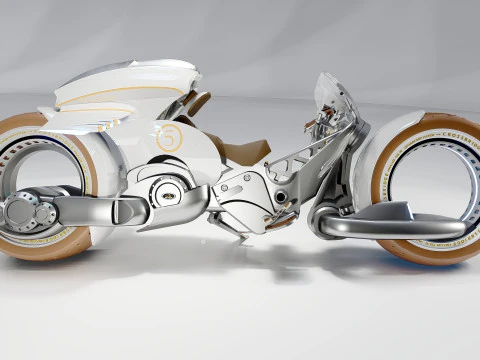 Futuristic Motorcycle 2 3D Model