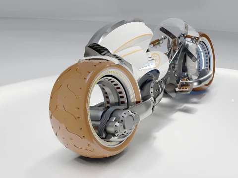 Futuristic Motorcycle 2 3D Model