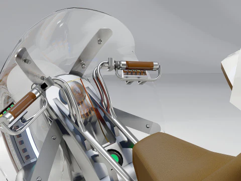 Futuristic Motorcycle 2 3D Model