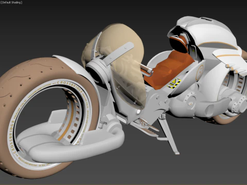Futuristic Motorcycle 2 3D Model