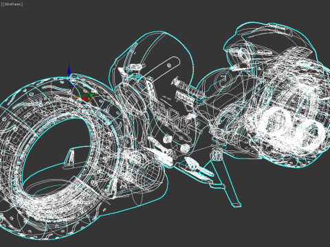 Futuristic Motorcycle 2 Modèle 3D