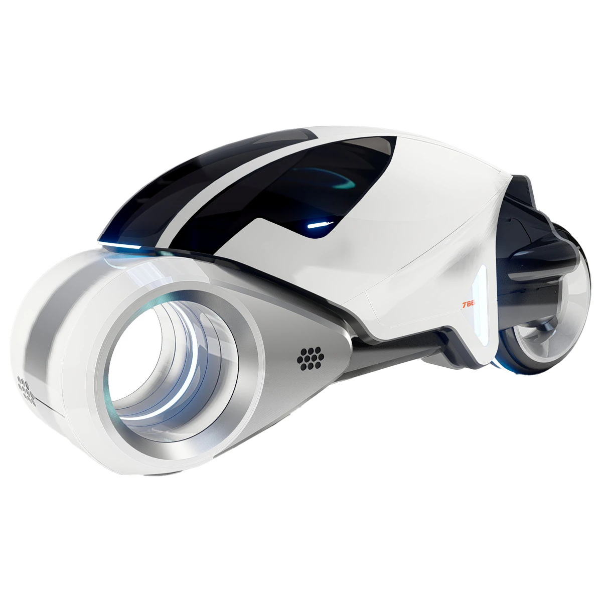 Tron Legacy White Light Cycle 3D Model .c4d .max .obj .3ds .fbx .stl .blend