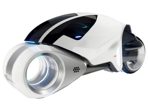 Tron Legacy White Light Cycle 3D Model