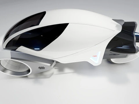 Tron Legacy White Light Cycle 3D Model
