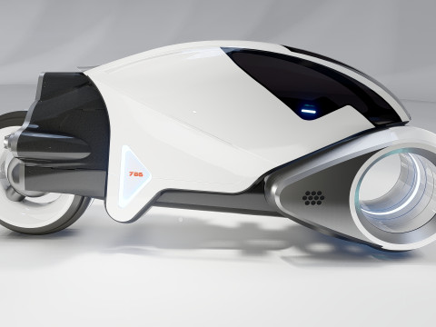 Tron Legacy White Light Cycle 3Dモデル
