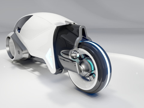 Tron Legacy White Light Cycle 3Dモデル