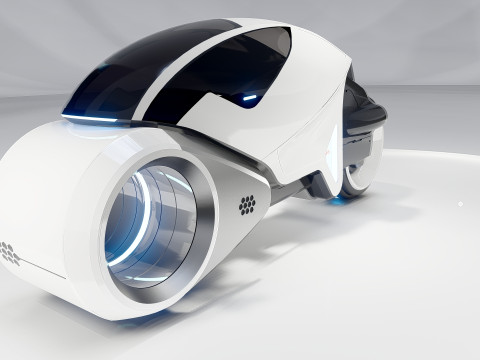 Tron Legacy White Light Cycle 3Dモデル