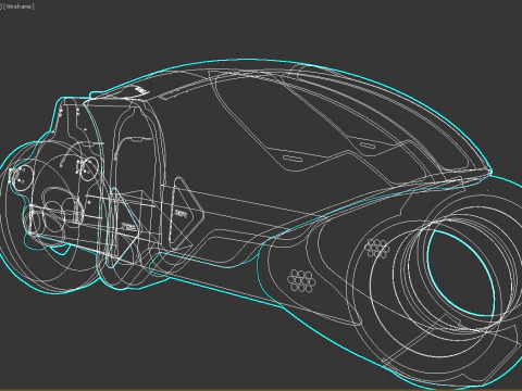 Tron Legacy White Light Cycle 3D Model
