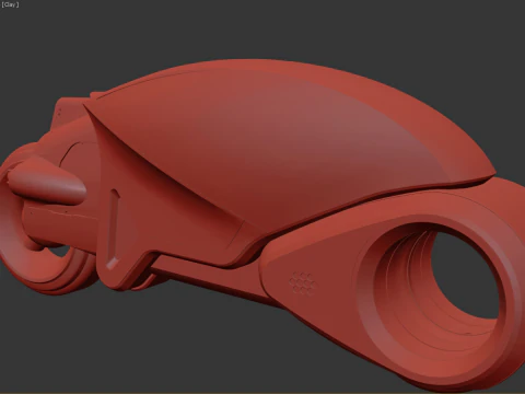 Tron Legacy White Light Cycle 3D Model