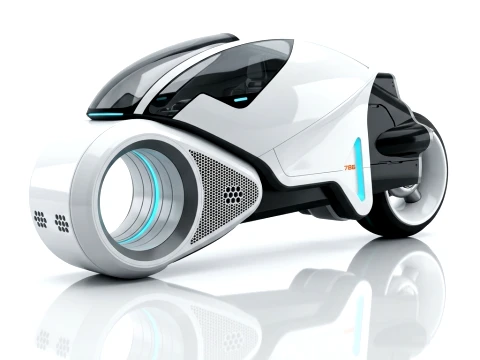 Tron Eski Beyaz Işık D&ouml;ng&uuml;s&uuml; 3D Model