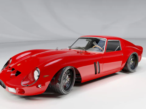 Ferrari 250 GTO With Interior 3D Model