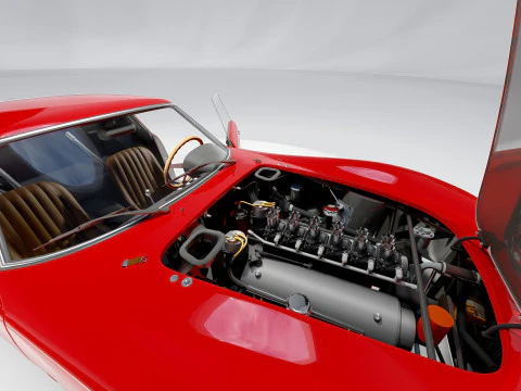 Ferrari 250 GTO With Interior 3D Model