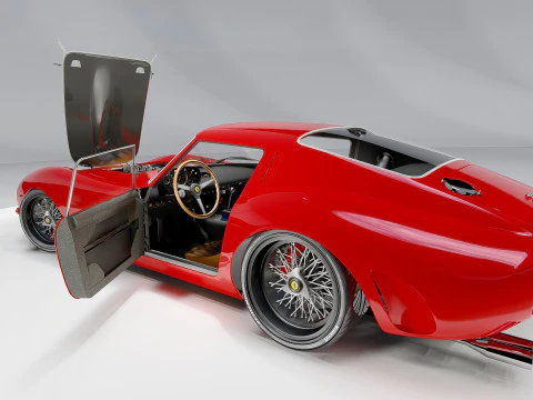 Ferrari 250 GTO With Interior 3D Model