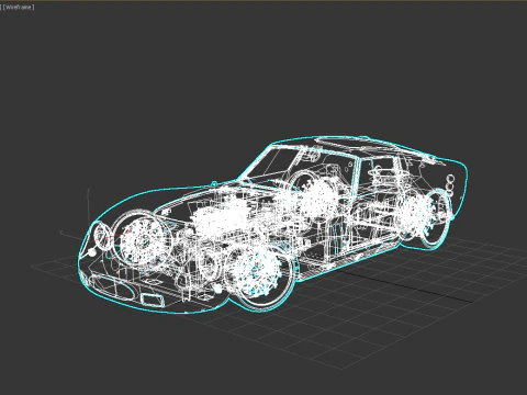 Ferrari 250 GTO With Interior 3D Model