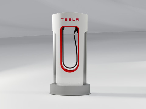 EV Car Charging Station Collection Modello 3D