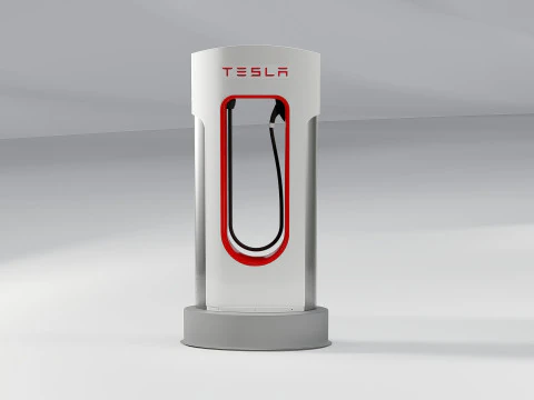 EV Car Charging Station Collection 3D Model