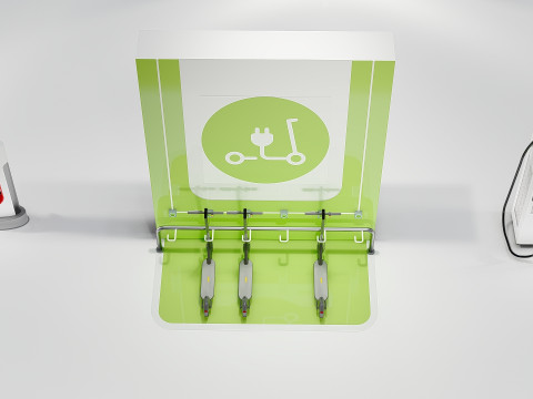 EV Car Charging Station Collection Modello 3D