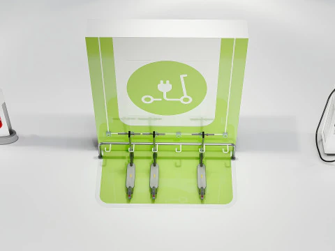 EV Car Charging Station Collection 3D Model