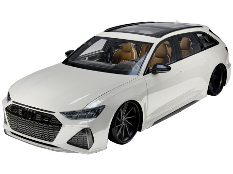 Audi RS6 Avant 2024 3D Model