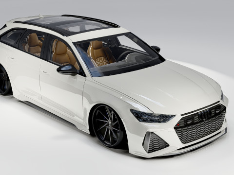 Audi RS6 Avant 2024 3D Model