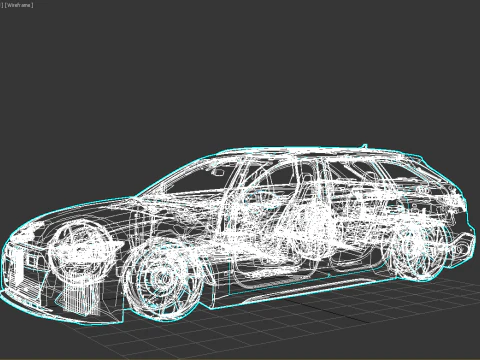 Audi RS6 Avant 2024 3D Model