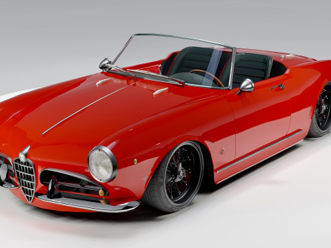 Alfa Romeo Giulietta Spider 1955 Modelo 3D