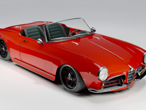 Alfa Romeo Giulietta Spider 1955 Modelo 3D
