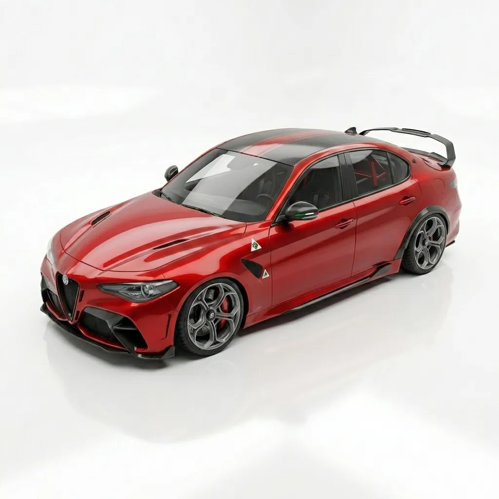 Alfa Romeo Giulia 3D Model .c4d .max .obj .3ds .fbx .stl .blend 