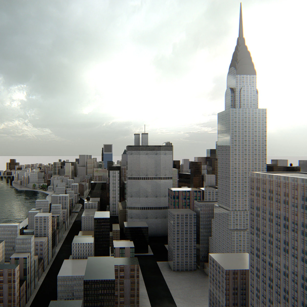 Manhattan NewYork Low Poly 3D Model .c4d .max .obj .3ds .fbx .stl .blend 